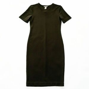❤️SALE! PRICE FINAL!❤️ WOMEN'S SHORT SLEEVE BODYCON OLIVE GREEN MIDI DRESS SMALL